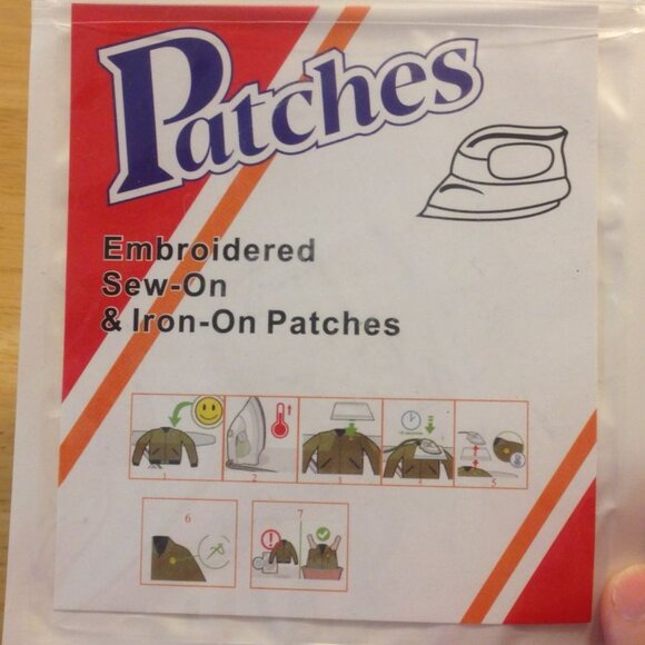 Crafts bundle, embroidered positive vibes sew-on & iron-on patches - Picture 2 of 3